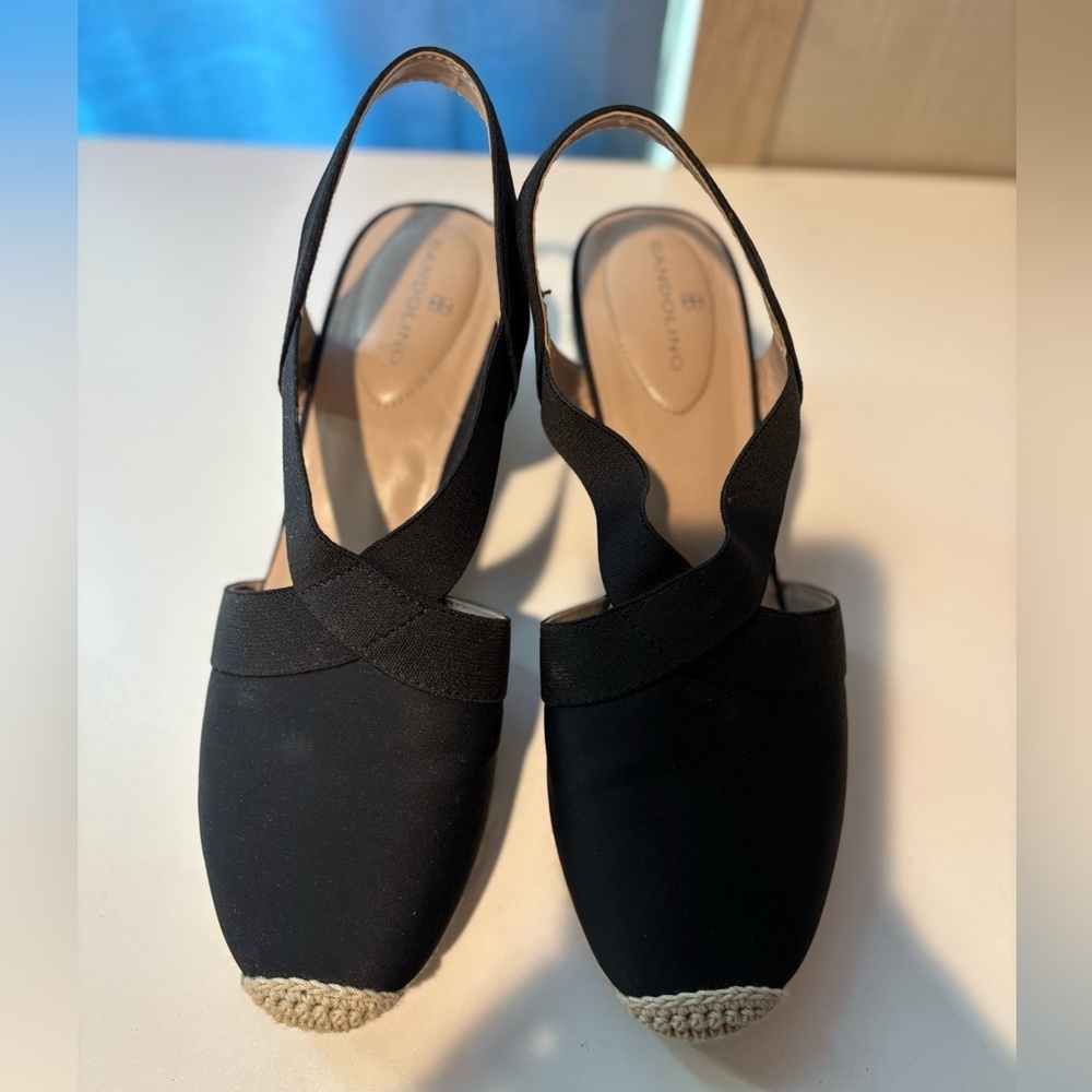 Bandolino Black Espadrille Slingbacks